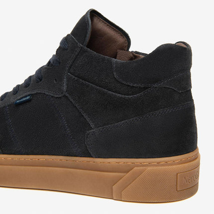 Nero Giardini Sneakers Alta Uomo in Camoscio Blu - MARIO SPATARELLA