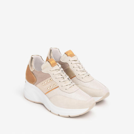 Nero Giardini Sneakers Donna con Zeppa in Camoscio Yogurt E512961D YOGURT 714 Nero Giardini 