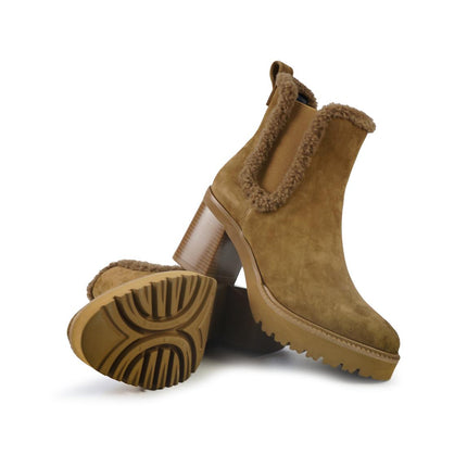 Callaghan Stivaletti Chelsea Donna con Tacco e Plateau in Camoscio Corda 679969 CORDA Callaghan 