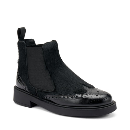 Frau Stivaletti Chelsea Oxford Donna in Cavallino Nero 97Y8 HORSY BLACK Frau 
