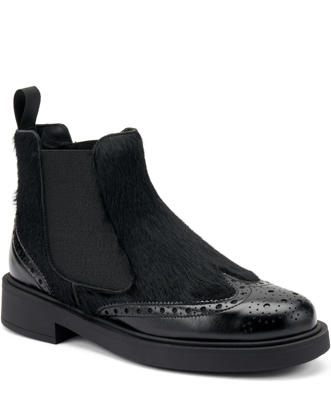 Frau Stivaletti Chelsea Oxford Donna in Cavallino Nero 97Y8 HORSY BLACK Frau 