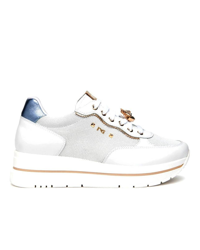 NeroGiardini Sneakers Donna in Pelle Bianca con Charms - MARIO SPATARELLA