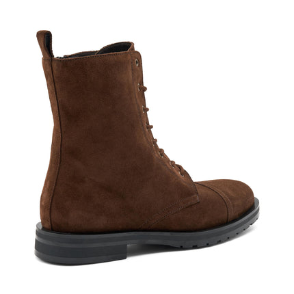 Stivaletto Donna Stringato Alto Camoscio Cacao 87C8 CACAO Frau 