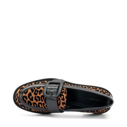 Mocassini Frau Donna in Pelle Leopardo Animalier con Fibbia 90E3 VELVET LEO Frau 