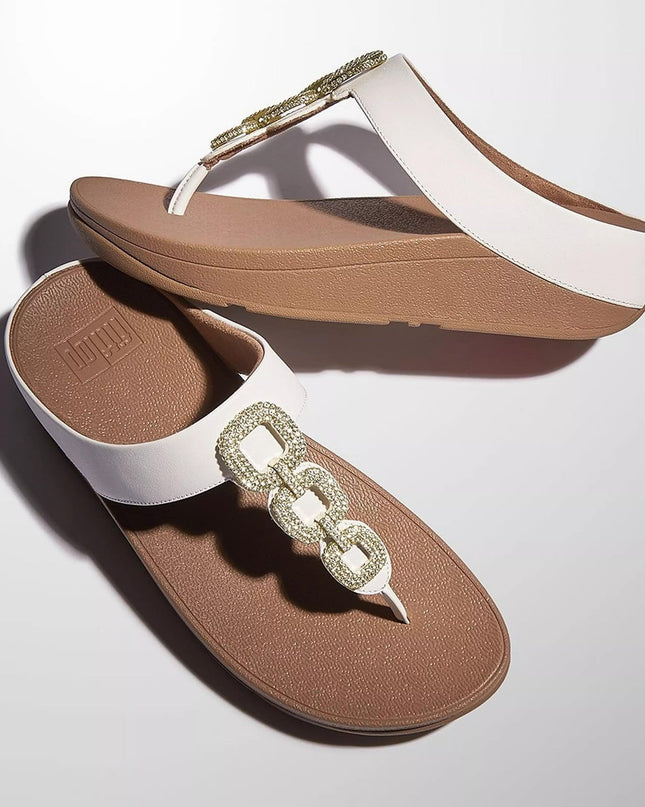 FitFlop Sandali Donna Infradito Bianco con Strass - MARIO SPATARELLA