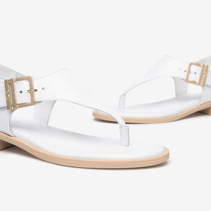 Nero Giardini Sandali Infradito Donna Bassi in Pelle Bianca - MARIO SPATARELLA