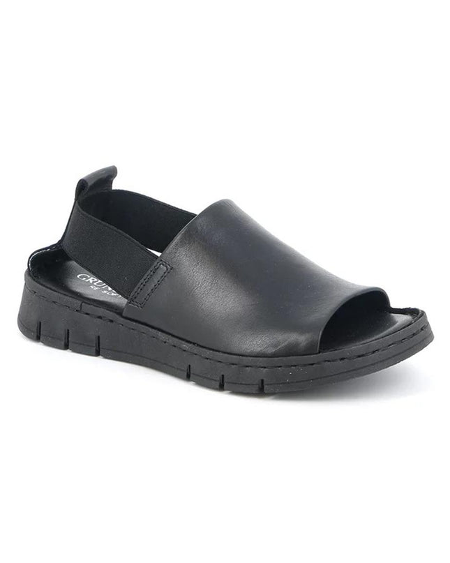 Grunland Sandali Confort in Pelle Nero - MARIO SPATARELLA
