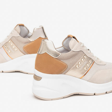 Nero Giardini Sneakers Donna con Zeppa in Camoscio Yogurt E512961D YOGURT 714 Nero Giardini 