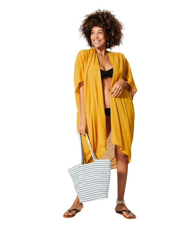 Kimono Estivo Lungo Giallo KIMONO ESTIVO MBK5004D La Mano Boho 