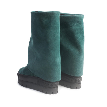 Stivali Zeppa Camoscio Verde 622 NINA GREEN SUEDE Tsakiris Mallas 