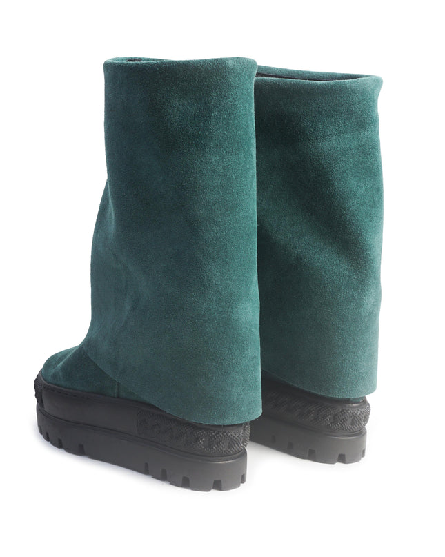 Stivali Zeppa Camoscio Verde 622 NINA GREEN SUEDE Tsakiris Mallas 