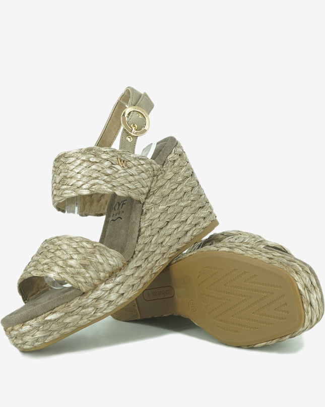 Sandali Donna Zeppa Raffia CHOIMBRA RAFFIA TAUPE Wrangler 