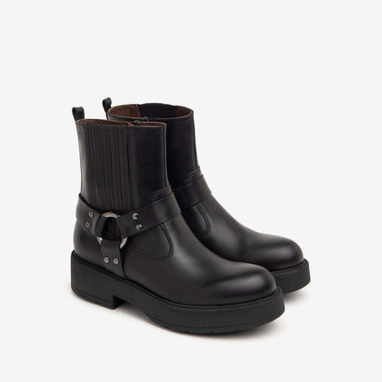Nero Giardini Stivaletti Biker Donna  Pelle Nero I411988D NERO 100 Nero Giardini 