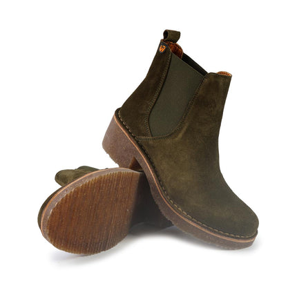 Jungla Stivaletti Chelsea Donna Camoscio Verde 8216 COAL Jungla 