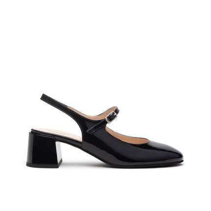 Nero Giardini Chanel Sling Back in Vernice Nera - MARIO SPATARELLA