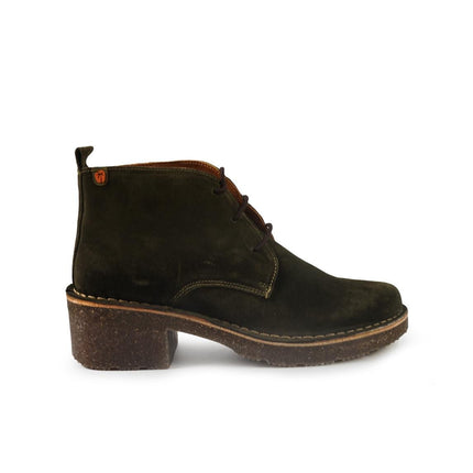 Jungla Polacchine Donna con Tacco in Camoscio Muschio - MARIO SPATARELLA