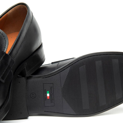 NeroGiardini Mocassino College Uomo in Pelle Nera - MARIO SPATARELLA