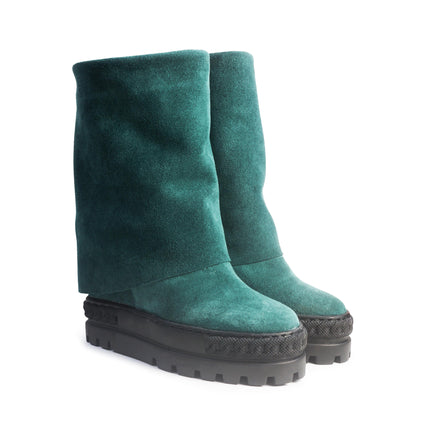 Stivali Zeppa Camoscio Verde 622 NINA GREEN SUEDE Tsakiris Mallas 