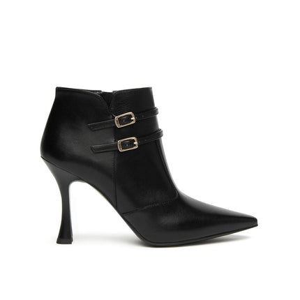 Nero Giardini Stivaletti Donna con Doppio Cinturino in Pelle Nero - MARIO SPATARELLA