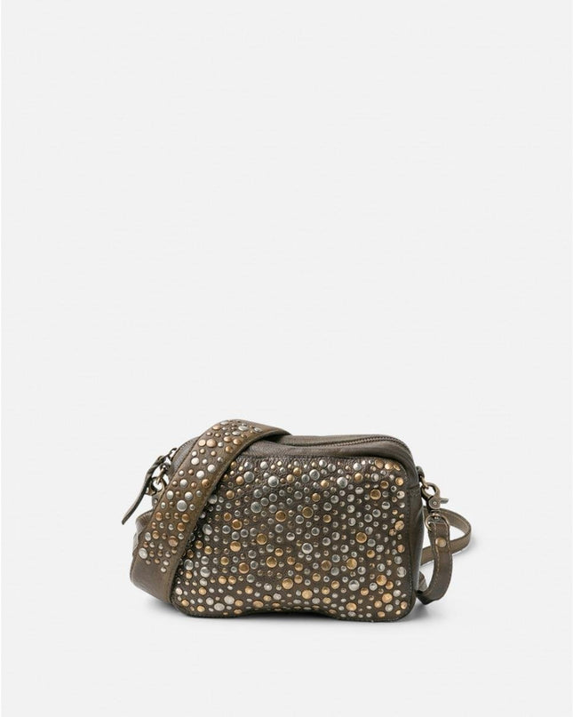 Biba Borsa a Tracolla con Borchie in Pelle Verde - MARIO SPATARELLA