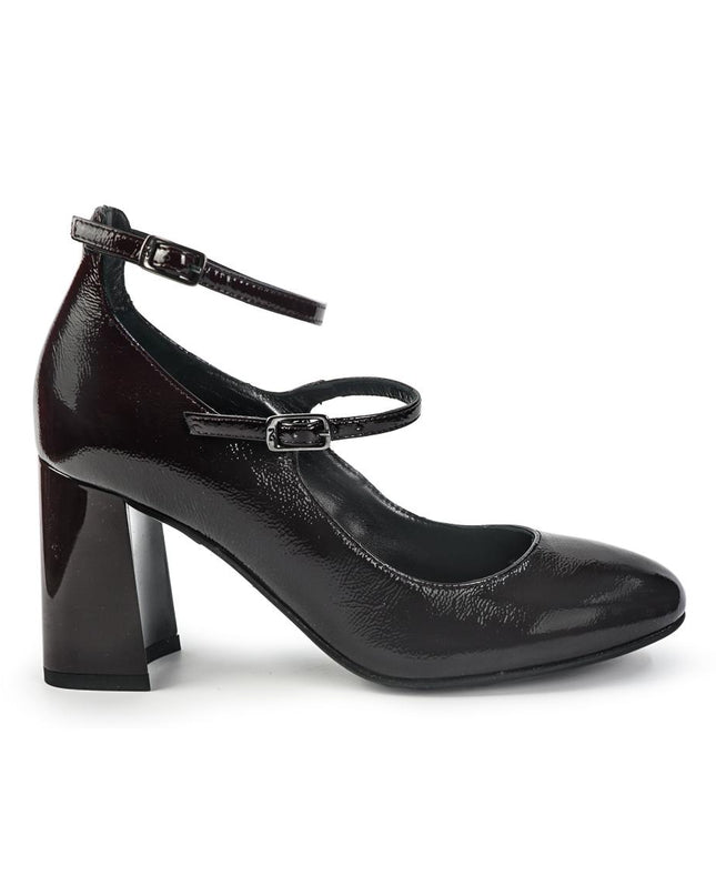 Nero Giardini Mary Jane con Doppio Cinturino in Vernice Bordo - MARIO SPATARELLA