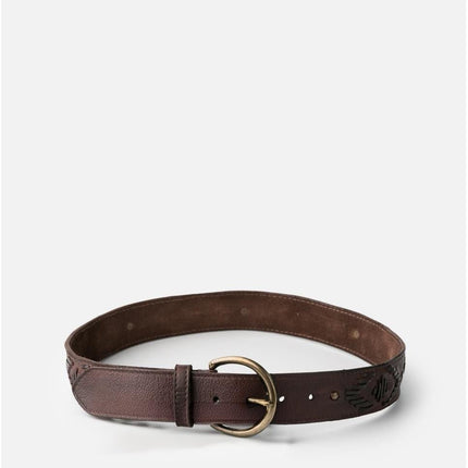 Biba Cintura Donna Pelle Marrone con Infilature - MARIO SPATARELLA