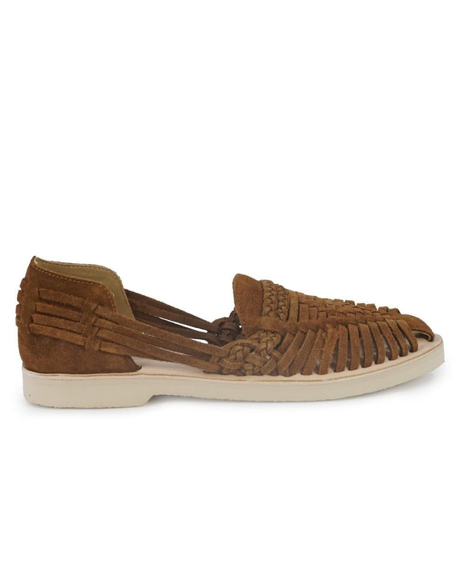 Huarache Mocassino Sandalo Donna in Camoscio Cuoio - MARIO SPATARELLA