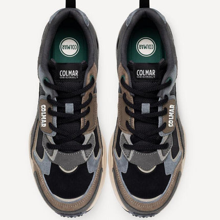 Sneakers Colmar Uomo in Pelle Nero Multicolor GARNER GROUNDS 066 BLACK Colmar 