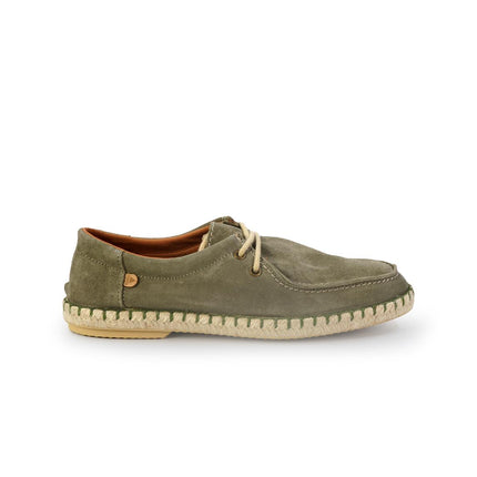 Espadrillas Verbenas Bassa con Lacci da Uomo in Camoscio Kaki Verde TRUMAN SERRAJE KAKI Verbenas 