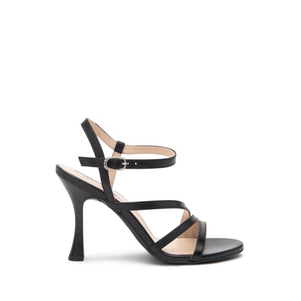 Nero Giardini Sandali Donna Tacco Alto Rocchetto in Pelle Nera E513191DE NERO 100 Nero Giardini 
