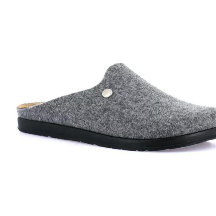 Pantofole Uomo Feltro di Lana Grigio CE0251 PONE GREY Grunland 