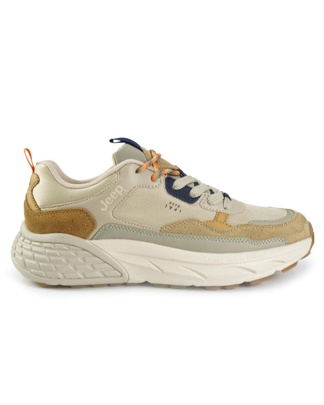 Jeep Sneakers Uomo Camoscio Multicolor Sabbia GROOVE U SAND Jeep Footwear 