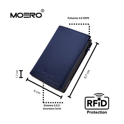 Moero Pro Prestige Blu Classic Portafoglio Slim PRO PRESTIGE CLASSIC BLUE Moero 