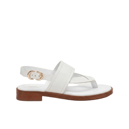 Frau Sandali Infradito Basso Donna in Pelle Bianca - MARIO SPATARELLA