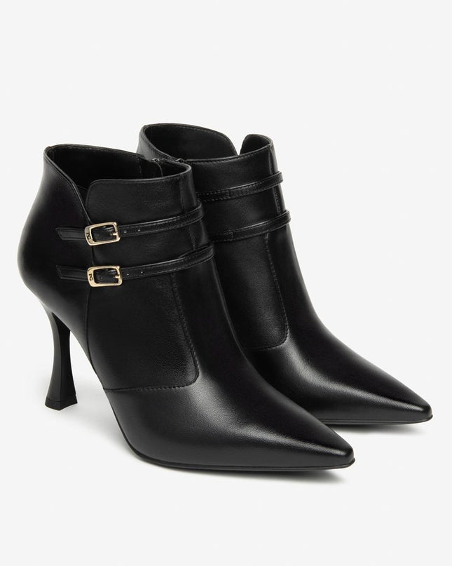 Nero Giardini Stivaletti Donna con Doppio Cinturino in Pelle Nero - MARIO SPATARELLA
