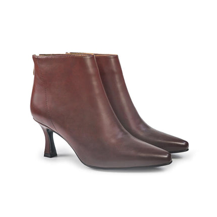 Exe Stivaletti Donna con Zip al Tallone in Ecopelle Marrone K1103 BROWN Exe 