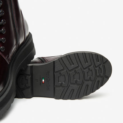 Nero Giardini Stivaletti Anfibi Donna con Zeppa in Pelle Bordo - MARIO SPATARELLA