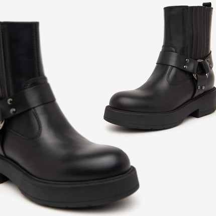Nero Giardini Stivaletti Biker Donna  Pelle Nero I411988D NERO 100 Nero Giardini 