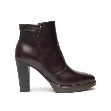 Nero Giardini Stivaletti Tronchetti Donna in Pelle Testa di Moro I513811D MORO 300 Nero Giardini 