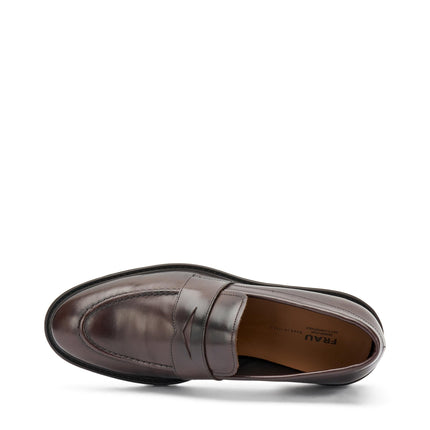 Frau Mocassini Uomo College in Pelle Bordo - MARIO SPATARELLA