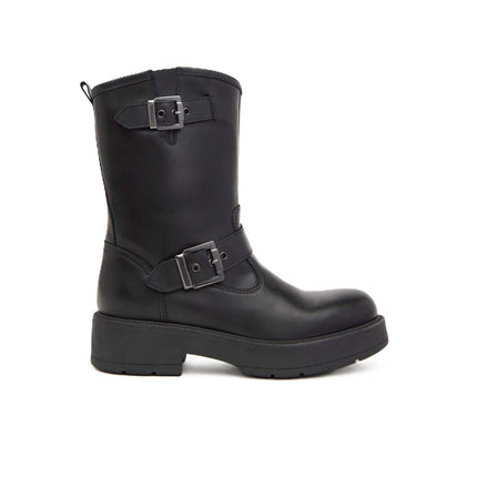 Nero Giardini Stivaletti Biker Donna  Pelle Nero I411980D NERO 100 Nero Giardini 