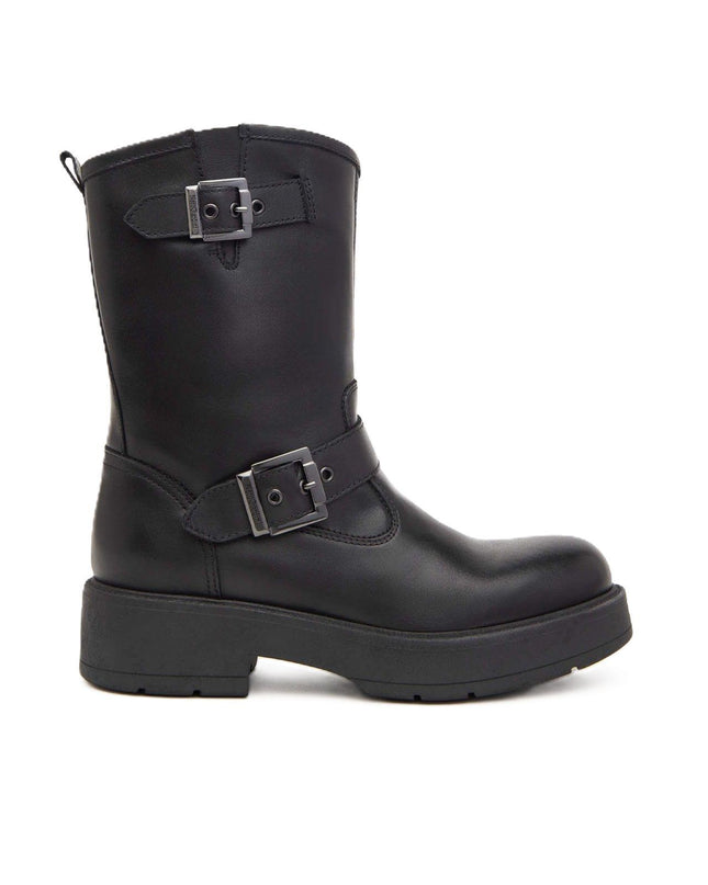 Nero Giardini Stivaletti Biker Donna  Pelle Nero I411980D NERO 100 Nero Giardini 