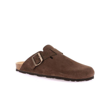 Grunland Sandali Plantare Morbido Sughero Bio Uomo in Camoscio Marrone CB1800 ROBI CASTAGNO Grunland 