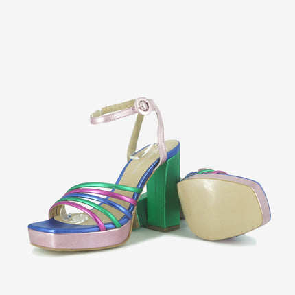 Sandali Donna Multicolor Tacco Alto 675 MULTICOLOR Tsakiris Mallas 