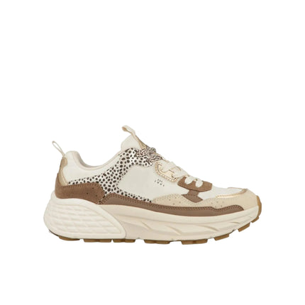 Jeep Sneakers Donna in Camoscio Multicolor Bianco Animalier - MARIO SPATARELLA