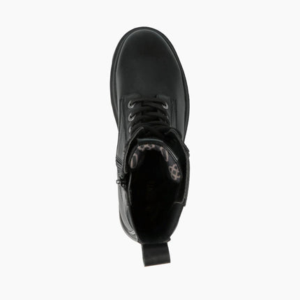 Impronte Anfibi Donna con Zeppa in Pelle Nero MADDALENA ELASTIC BLACK Impronte 