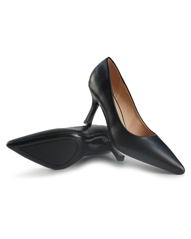 Francesco Milano Decollete a Punta in Pelle Nero A08-01A BLACK Francesco Milano 