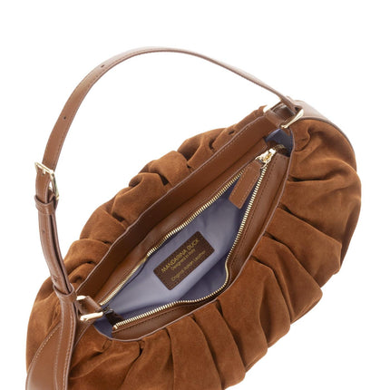 Borse Spalla Camoscio Cuoio KKT02 VELVET PLISSE CARAMEL CAFE 06E Mandarina Duck 