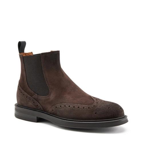 Stivaletti Chelsea Oxford Uomo in Camoscio Marrone 73C6 PEPE Frau 