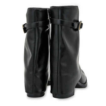 Mezzo Stivale Donna Tex con Risvolto in Ecopelle Nero 2478-04 BLACK Exe 